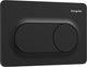 Placca a pressione Hansgrohe iframe original s per doppio scarico nero opaco