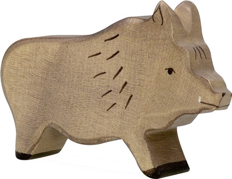 Animales del bosque Holztiger - jabalí - 12x3x8cm - figura de madera - hecho a mano