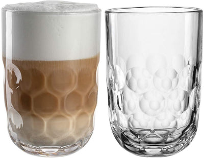 Leonardo gocce 1 vaso latte macchiato 390ml - set 2