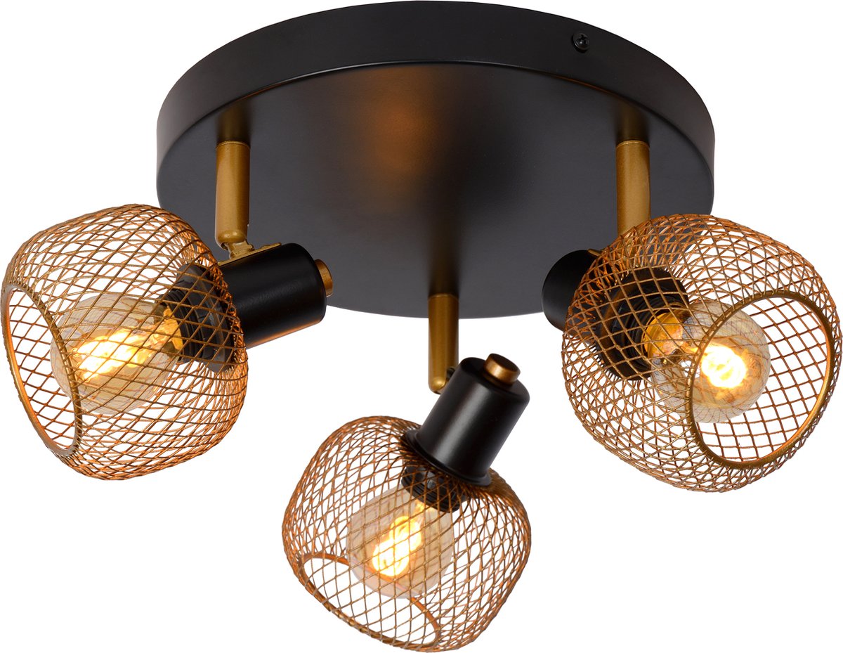 Lucide maren - plafondspot (plafondlamp) - ø 37 cm - 3xe14 - mat goud messing