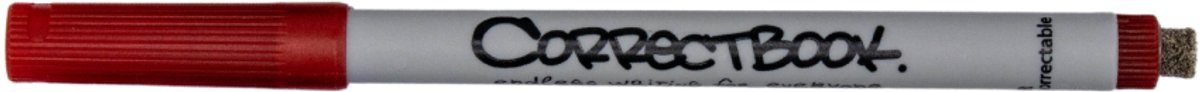 Penna Correctbook - fineliner rosso - 0,6 mm - per quaderno cancellabile