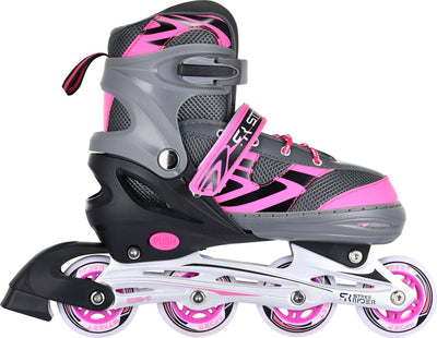 Children's skating pink gray, size 29-32
