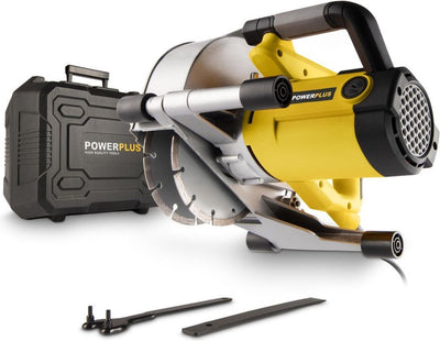Powerplus powx0650 rozadora de pared - cortadora de ranuras, 1800w, 2x ø150mm con arranque suave
