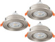 Eglo barranco inbouwspot - gu10 - ø 9 cm - grijs - set van 3 stuks - kantelbaar