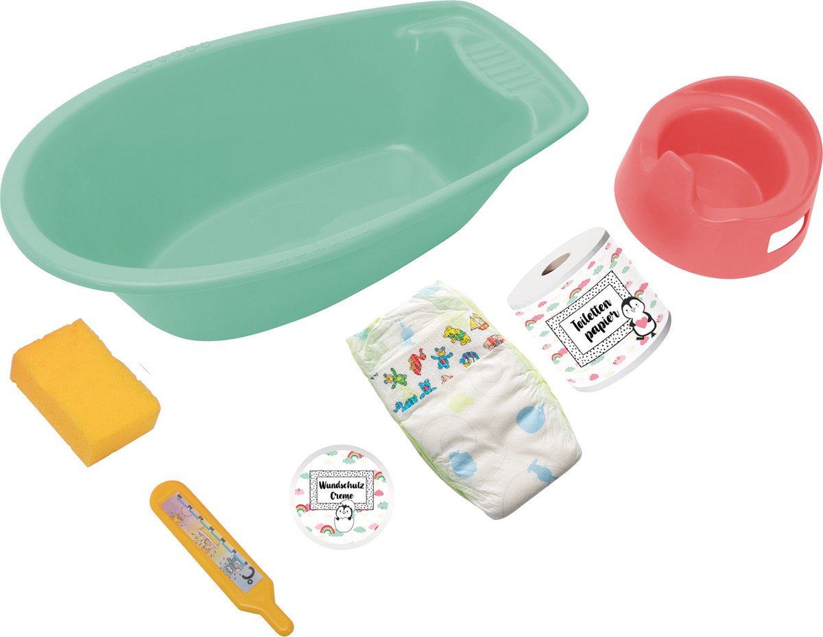 Heless doll's bath penguin with accessories