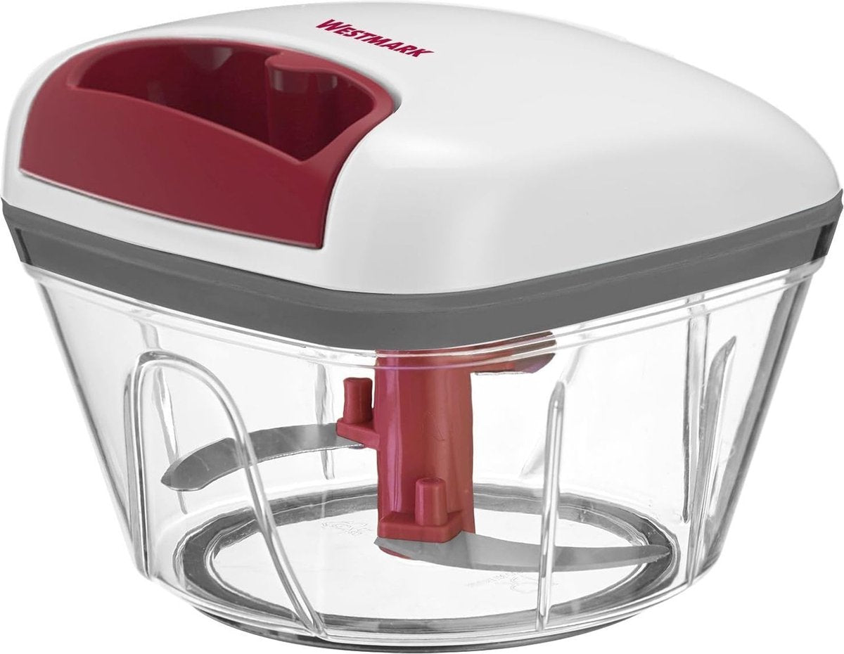 Tritatutto multifunzione Westmark con cordino - tritatutto di alta qualità per cipolle, insalata, verdure o tutti i tipi di frutta secca, manuale - 450 ml