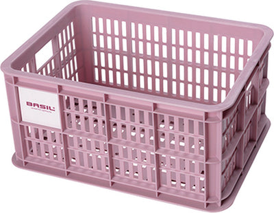 Basil fietskrat S - klein - 17.5 liter - roze