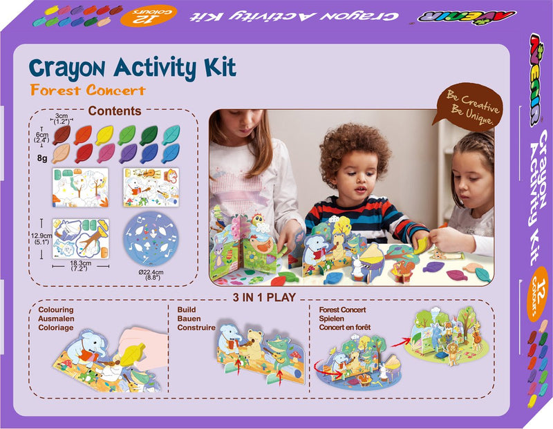 Avenir crayon activity kit - bos concert - 3 in 1 - kleuren-bouwen-spelen - 3+