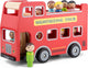 Autobús urbano de madera Woet ® - autobús de dos pisos con conductor y 8 pasajeros - vehículo de juguete con figuras - juguetes para juegos de rol - a partir de 18 meses