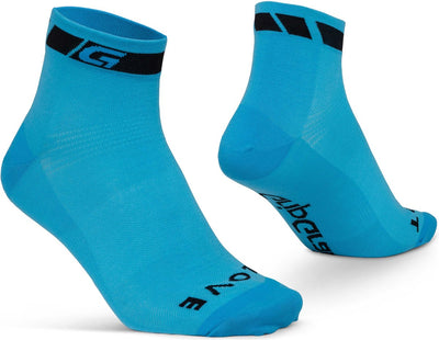 Gripgrab - calcetines ciclistas clásicos de verano de corte bajo 1 par de calcetines cortos coolmax - azul - unisex - talla l (44-47)
