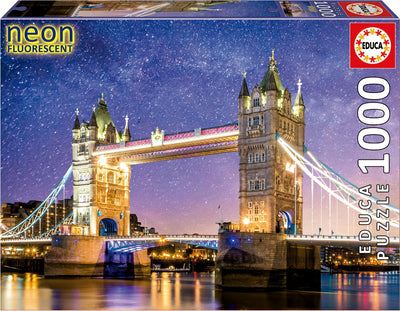 Educa - puzzle - 1000 pezzi - Tower Bridge Londra - neon