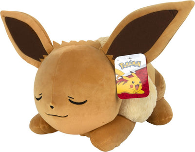 Jazwares Pokemon peluche addormentato peluche Eevee, 45 cm
