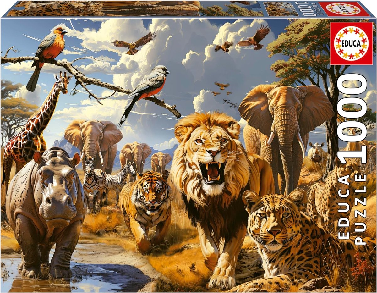 Educa - puzzel - 1000 stuks - wilde dieren