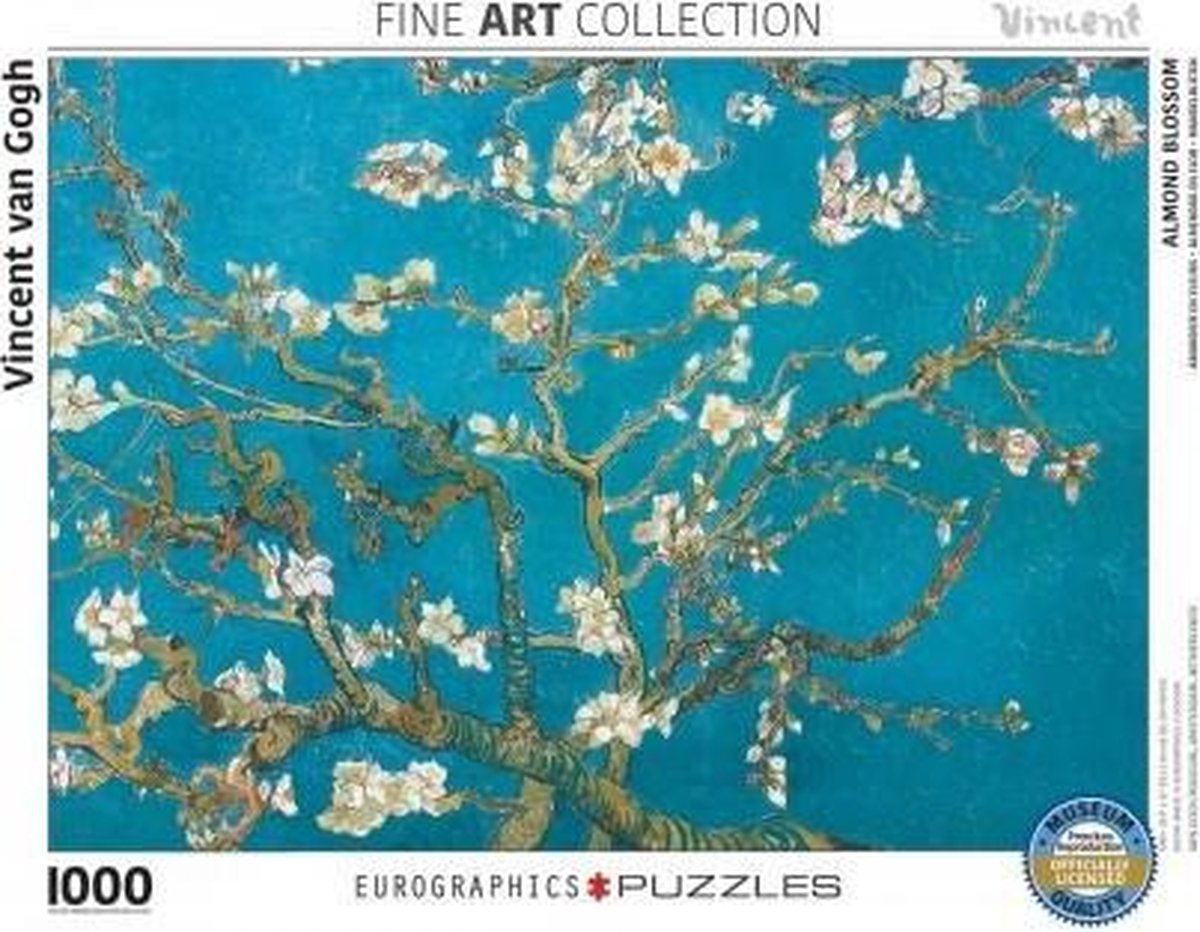 Eurographics - fiore di mandorlo [fleurs d'amandier] - vincent van gogh - 1000 pezzi 68×48 cm (l×a) - puzzle d'arte
