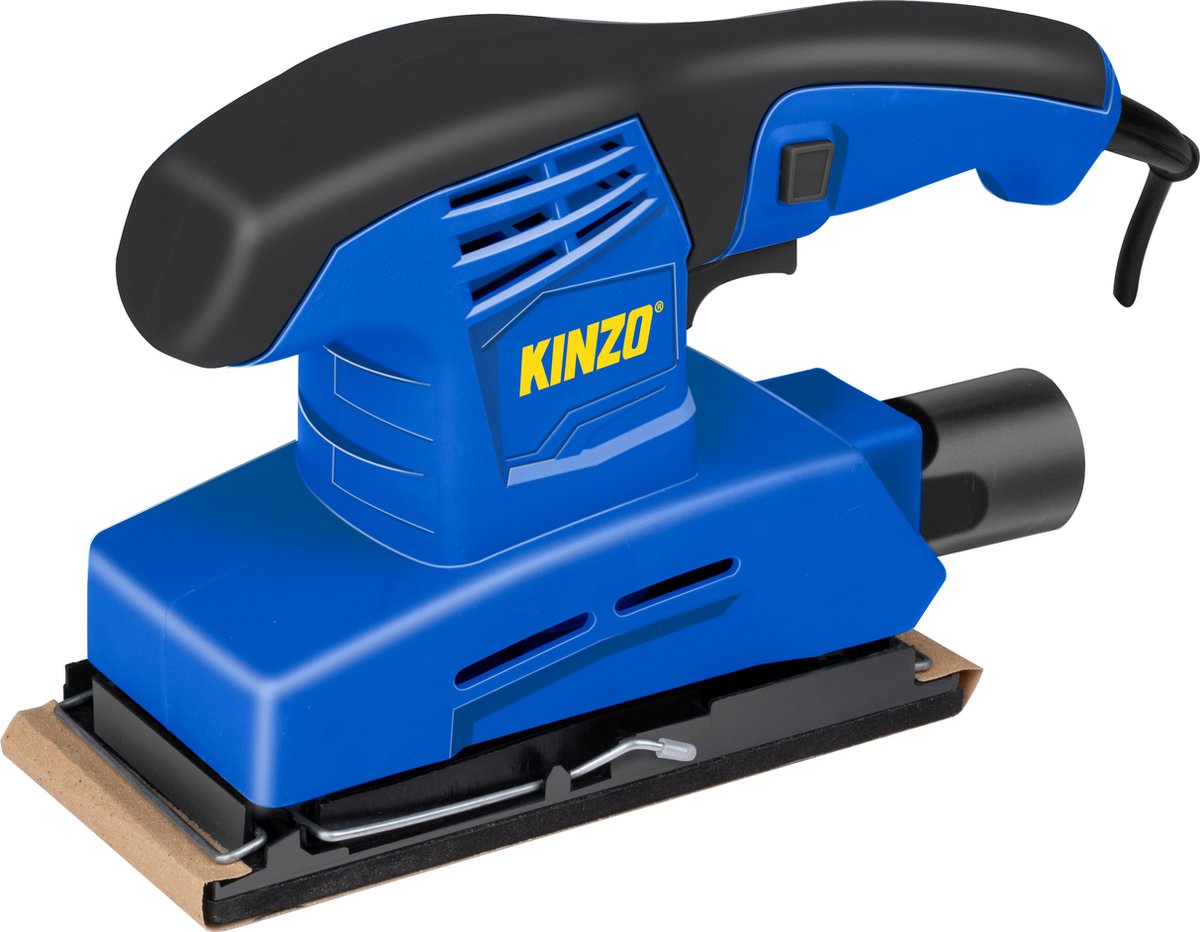 Kinzo schuurmachine - 230v - blauw - houtbewerking - vlakschuurmachine
