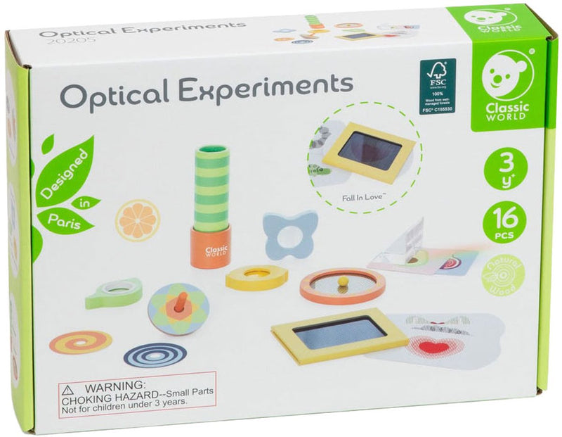 Classic world optische experimenten zintuiglijke set zintuigen training 16 st. - uni