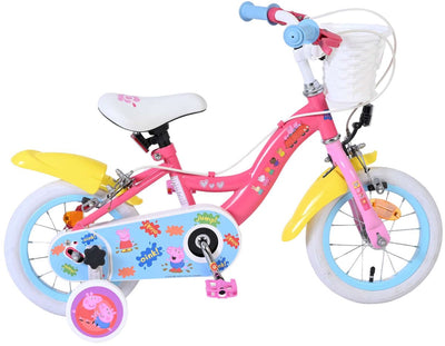 Bicicletta per bambini Volare Peppa Pig - ragazze - 12 pollici - rosa - due freni a mano