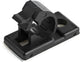 Startech .com 100 clip autoadesive per gestione cavi, 5,5 mm, nere, gestione cavi per computer da scrivania di rete Ethernet, fermacavi adesivi, morsetto autoadesivo, nylon, resistenza al fuoco UL 94v-2