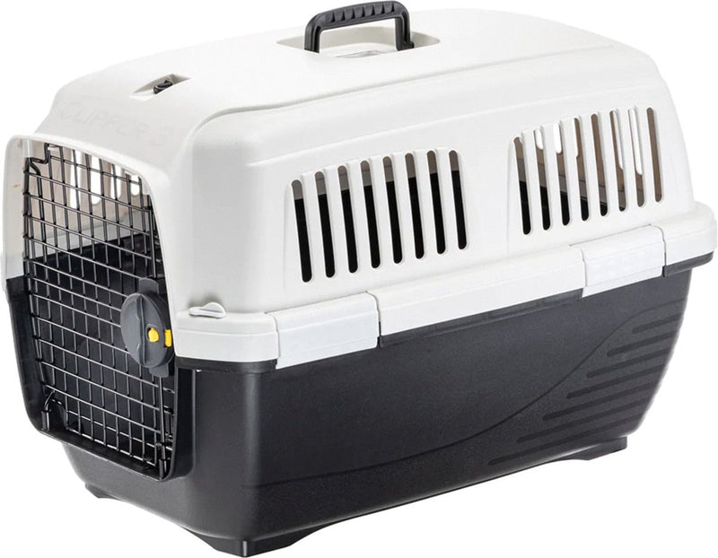 Ferplast cestino da viaggio clipper 3 - trasportino per gatti - 64x43x43 cm nero