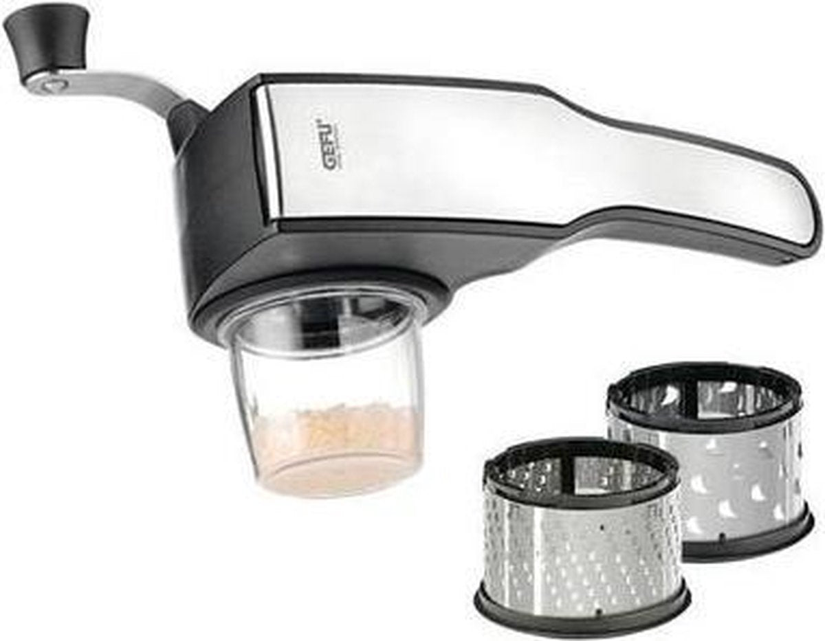 Gefu pecorino cheese mill - for hard cheese, chocolate and nuts - stainless steel