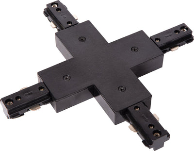 Conector x de riel Lucide - Iluminación de riel con sistema de riel monofásico - negro (extensión)