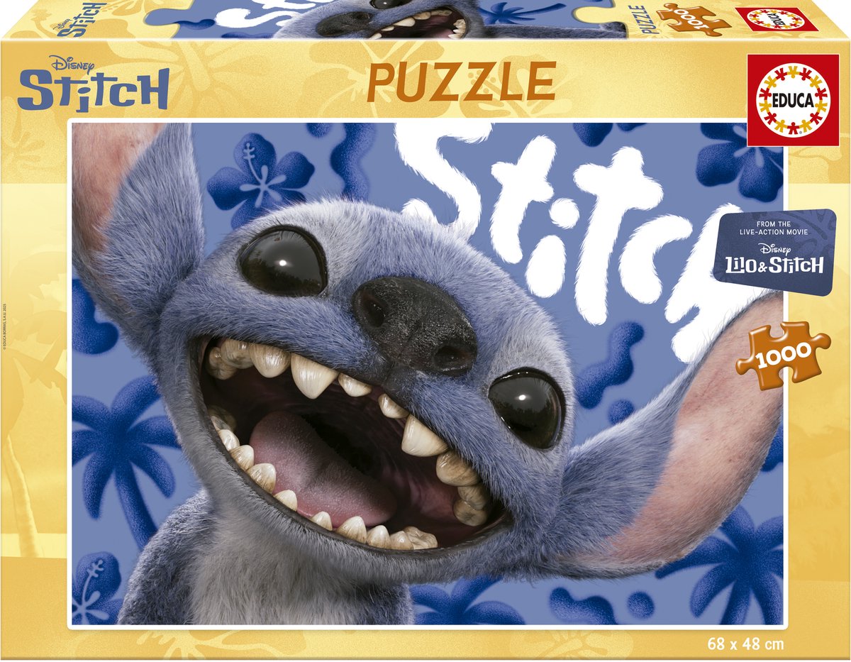 Educa lilo stitch puzzel 1000 stukken blauw