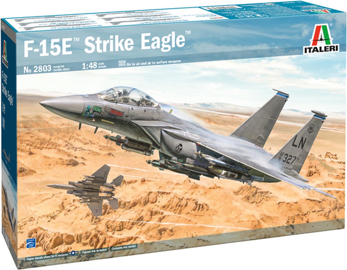 Maqueta de avión Italeri - 2803 f-15e strike eagle avión plástico - 1:48 - fabricación de modelos