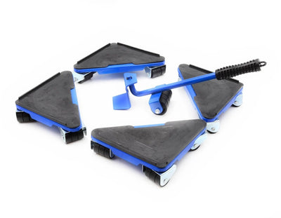 Geko furniture moving set - 5-piece - 300 kg load capacity - protective rubber layer