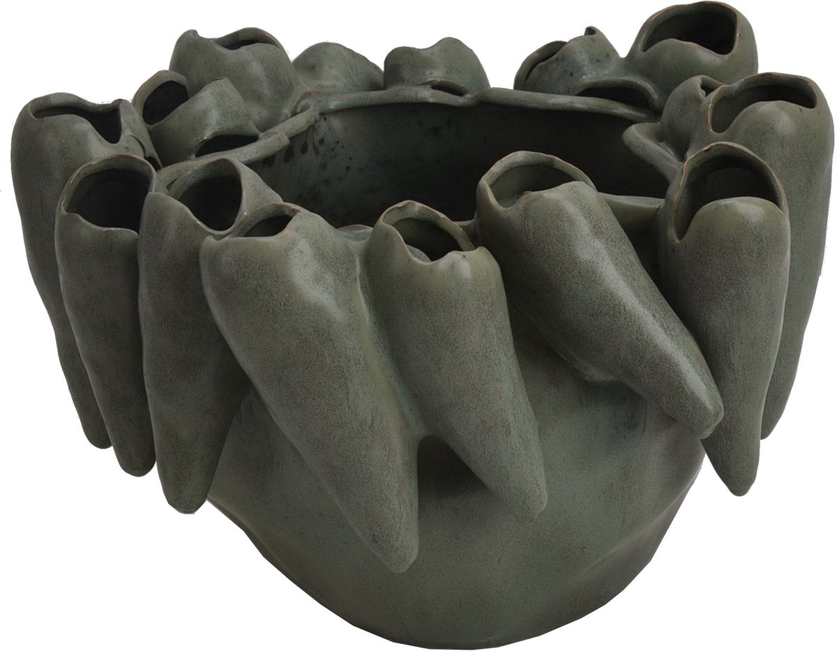 Vaso collezione Hd in terracotta verde 39x35,5x26cm