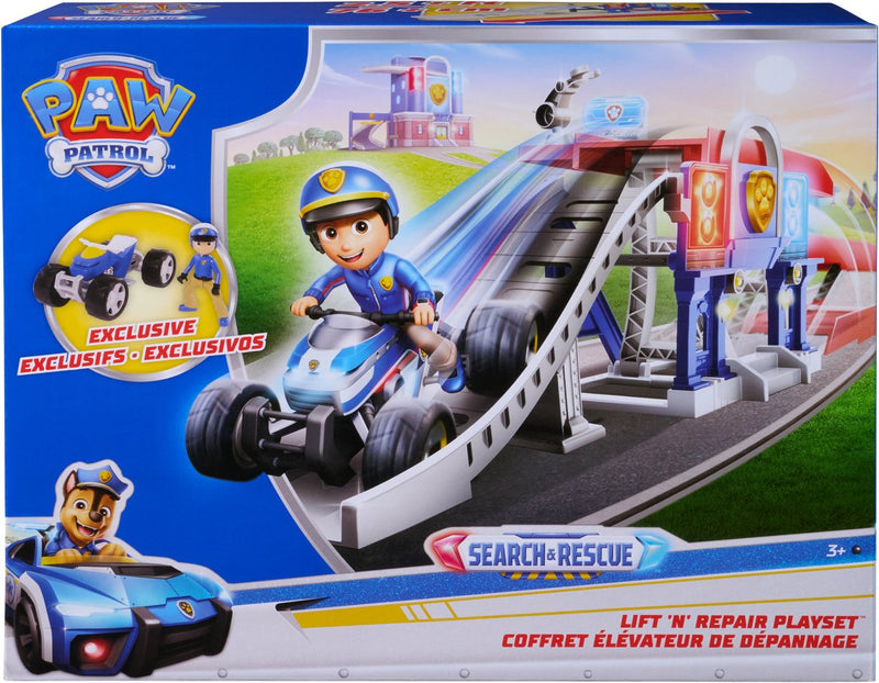 Paw Patrol - Search Rescue - Playset Lift 'n' Repair de 76 cm con figura de Ryder y vehículo - Playsets