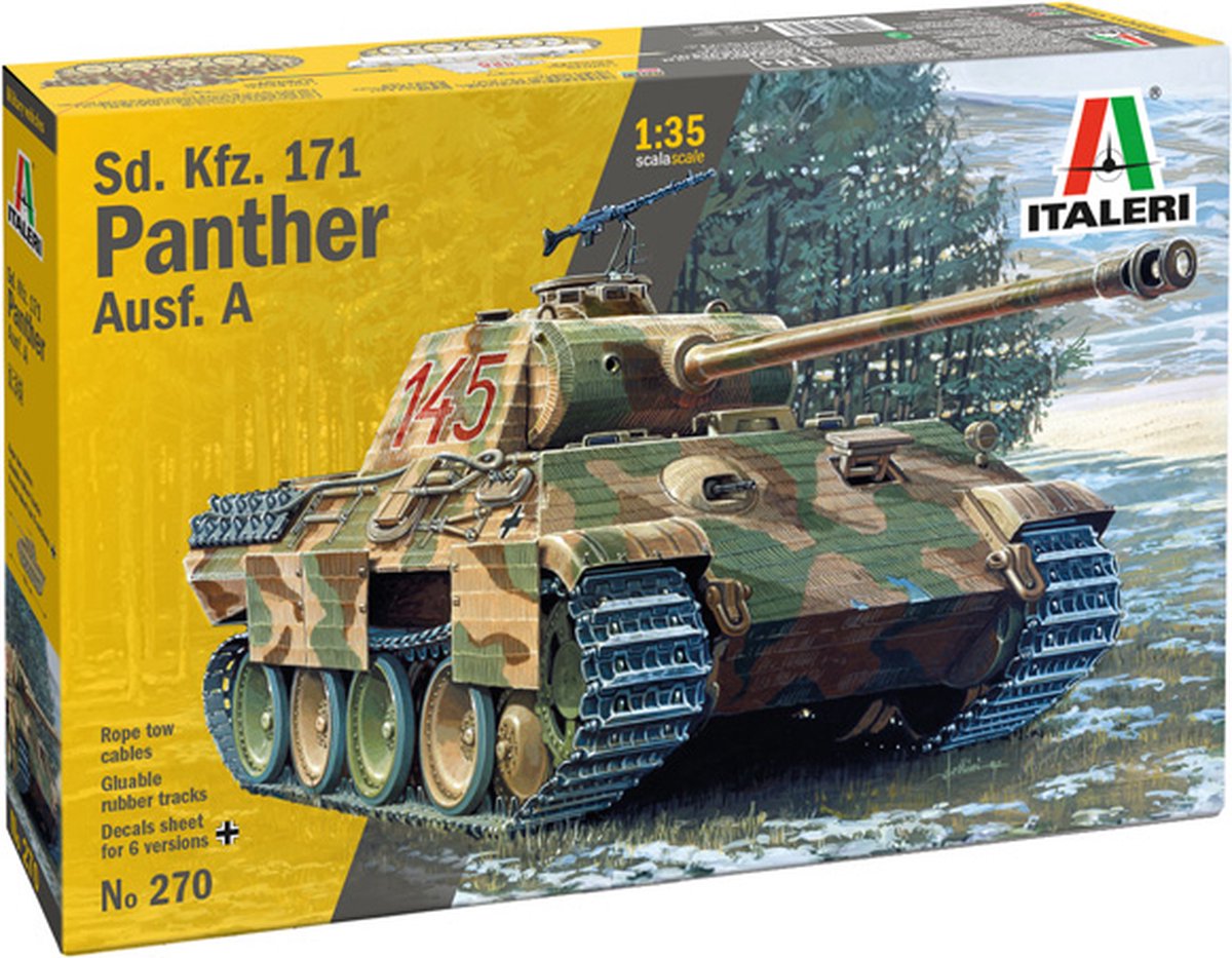 Kit modello Italeri veicoli militari - 0270 sd.kfz. 171 pantera ausf. un modellismo in plastica - 1:35