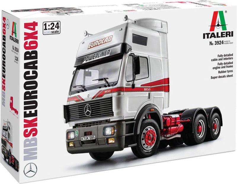 Kit di costruzione modello Italeri camion - 3924 mercedes-benz sk eurocab 6x4 plastica - 1:24 - modellismo