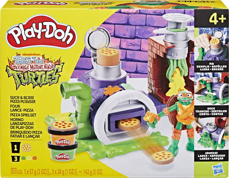 Play-doh set da gioco per pizza affettata con tartarughe ninja mutanti adolescenti