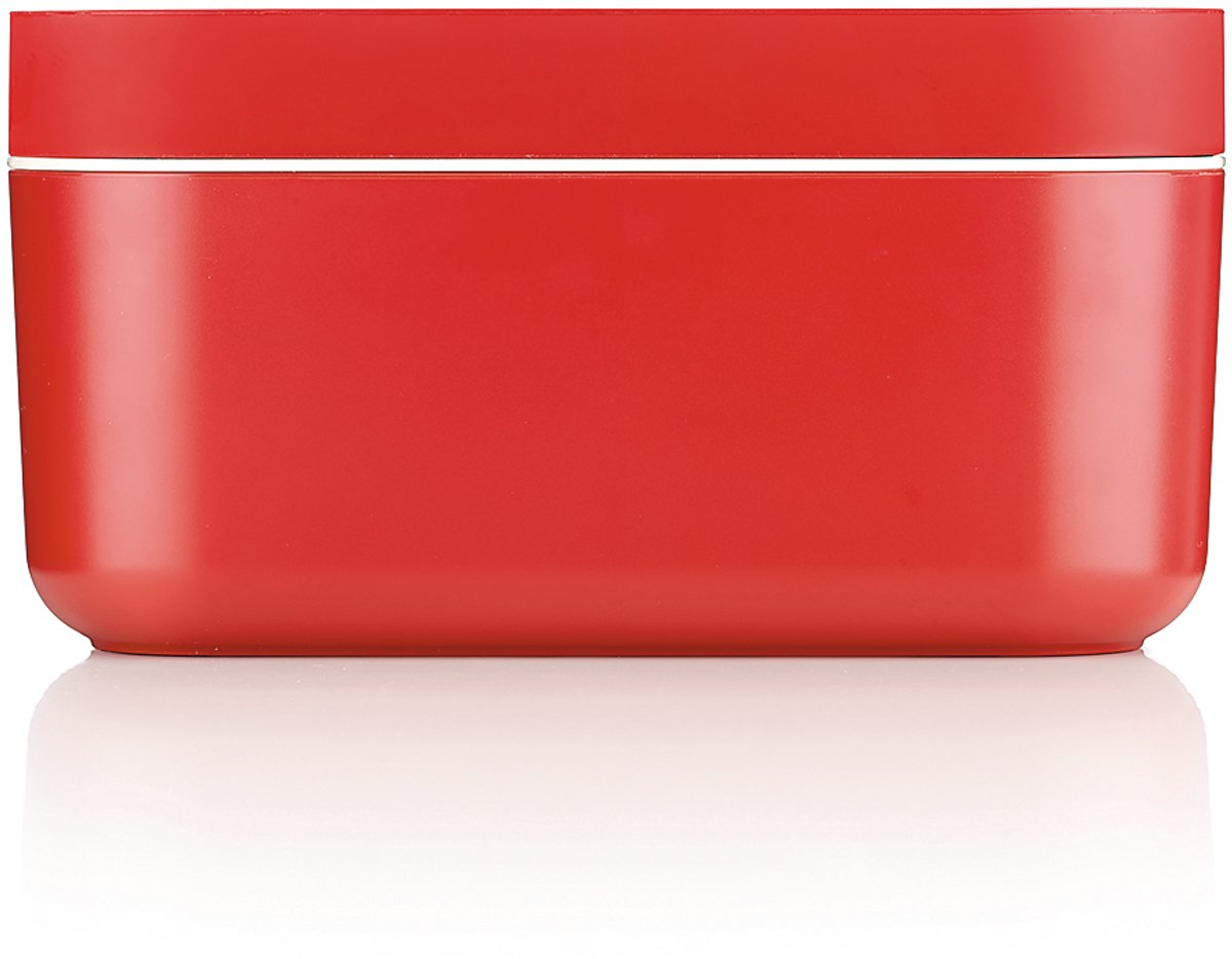 Vaschetta per cubetti di ghiaccio Lékué con contenitore - rossa