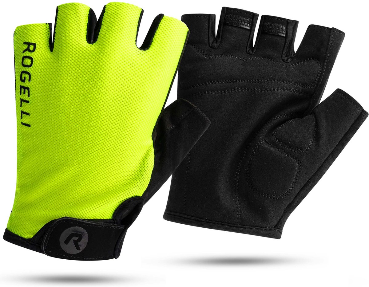 Rogelli core guantes de ciclismo hombre - verano - amarillo fluorescente - l