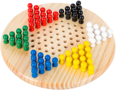 Gioco da tavolo in legno Halma a piede