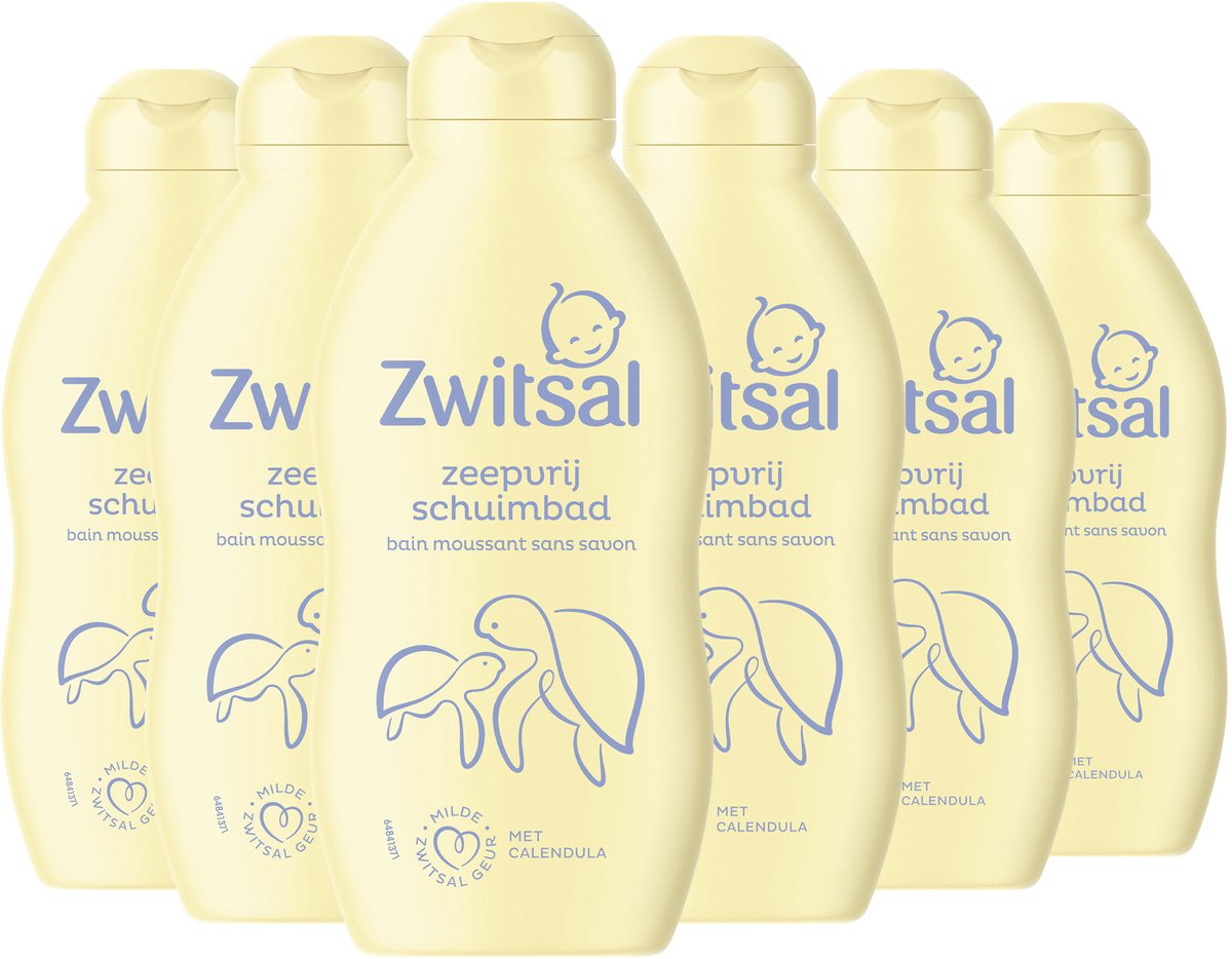 Zwitsal - baño de espuma sin jabón - bebé - 6 x 200 ml