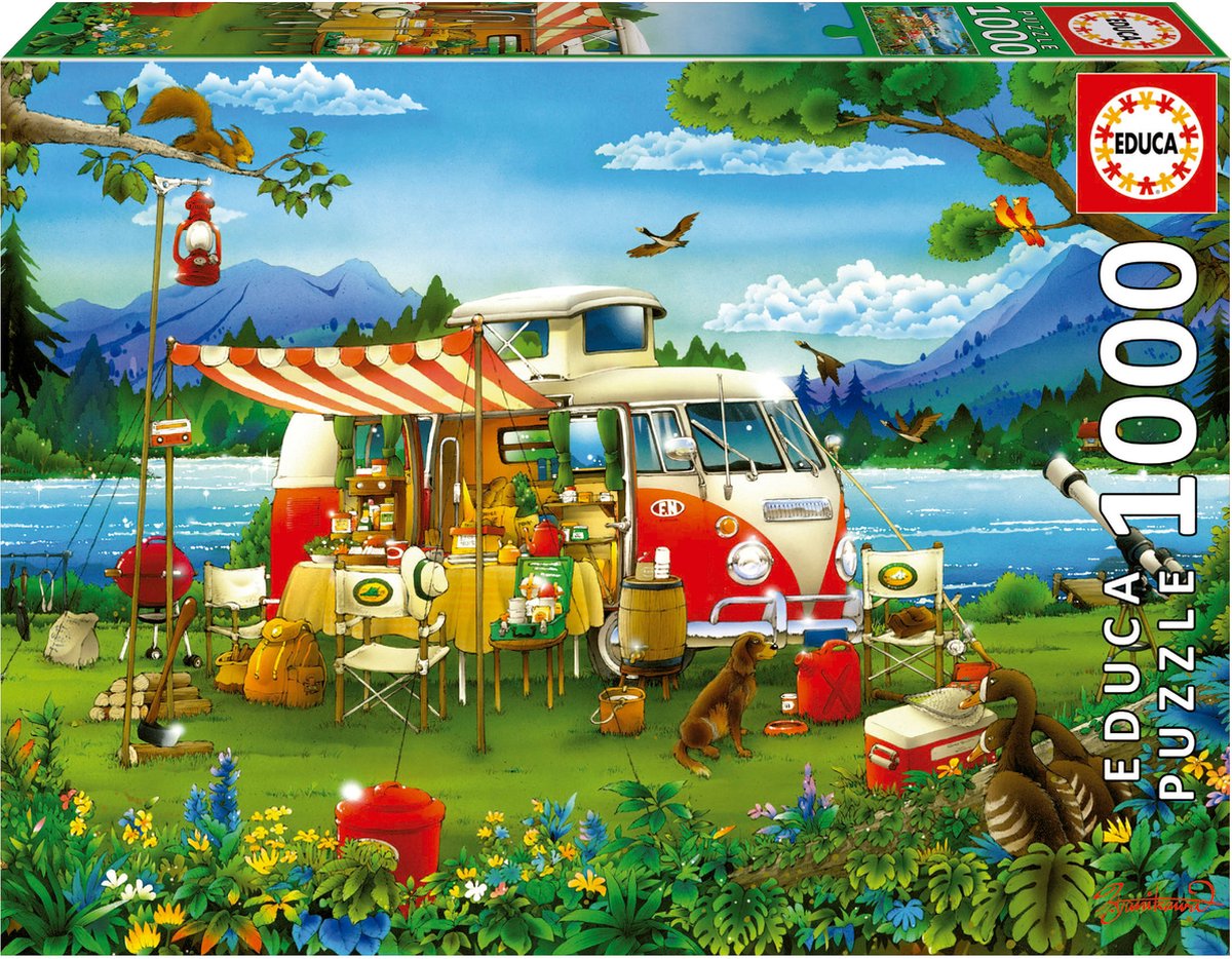 Educa - puzzel - 1000 stukjes - vakantie op het platte land - legpuzzel