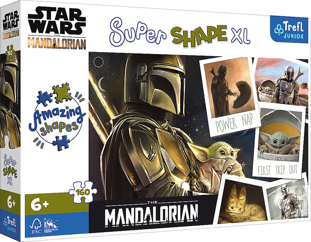 Trefl puzzel star wars mandalorian 160xl - lucasfilm legpuzzel.