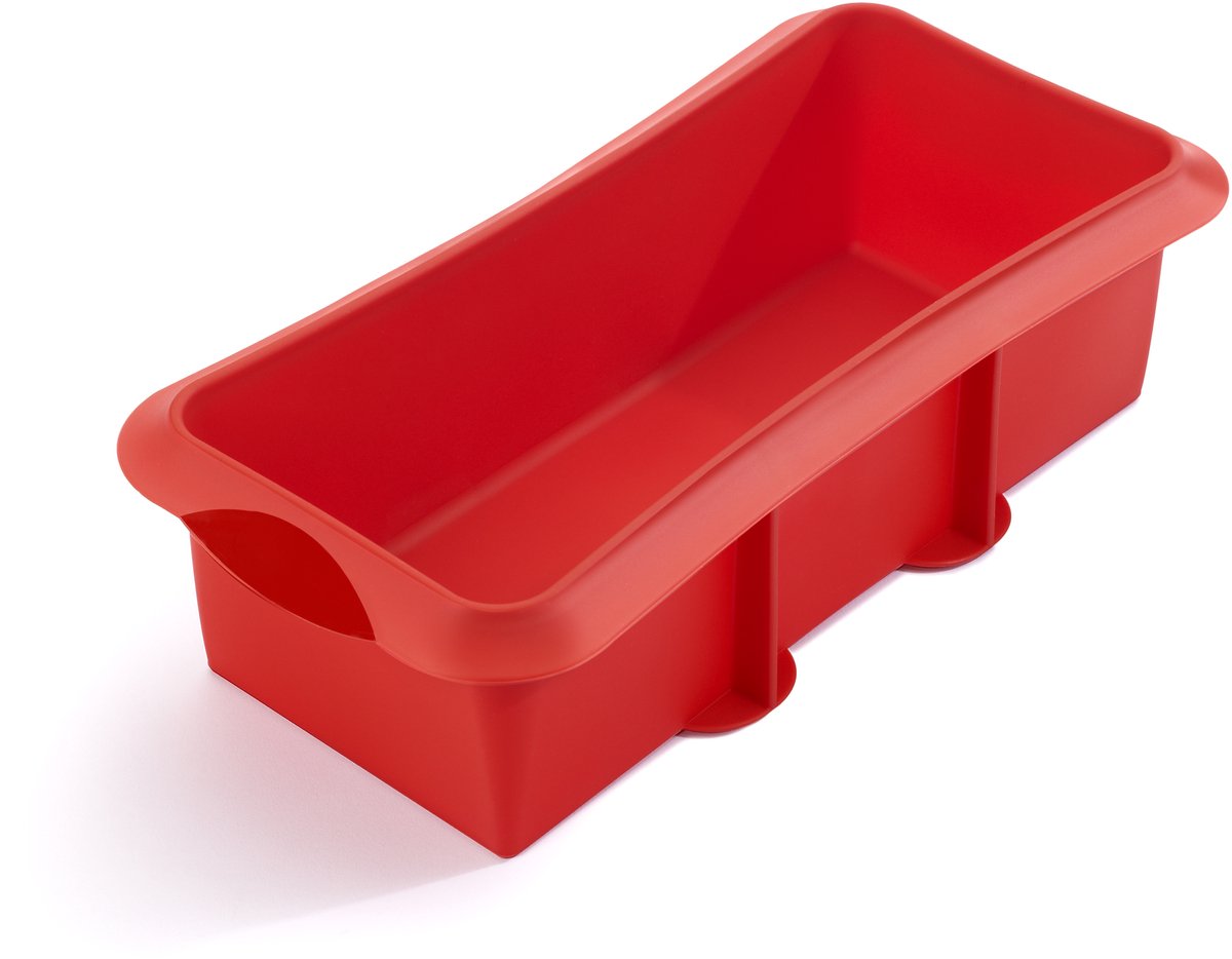 Lékué cakevorm rechthoek 28 cm - siliconen - red