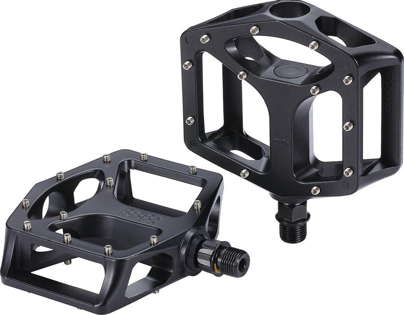 Bbb ciclismo mountainhigh juego de pedales de bicicleta mtb - pedales de plataforma - pedales de bicicleta de montaña antideslizantes - negro mate - pedales de bicicleta - pedales planos - bpd-32