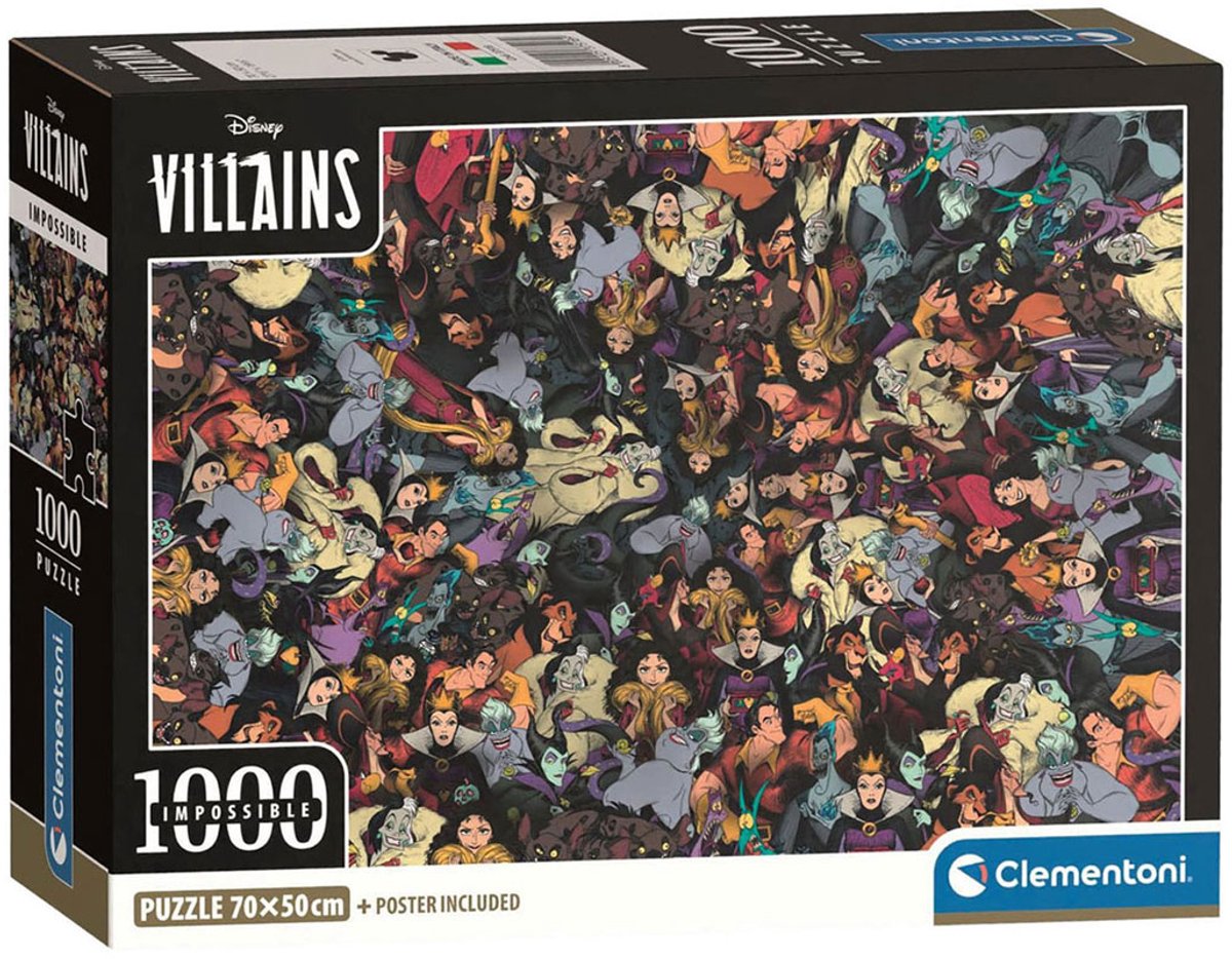 Clementoni Disney Impossible Les Méchants (Les Vilains) 1000 pezzi
