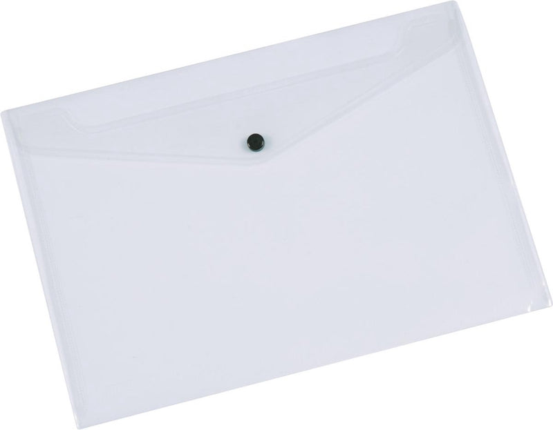 Cartella portadocumenti Q-connect, formato A5, pp trasparente, chiusura a pulsante, 12 pezzi