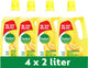 Detergente multiuso Dettol - limone frizzante 2l - 4 pezzi - confezione risparmio