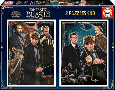Educa - puzzle - bestias fanáticas - 2 x 500 piezas - rompecabezas para adultos