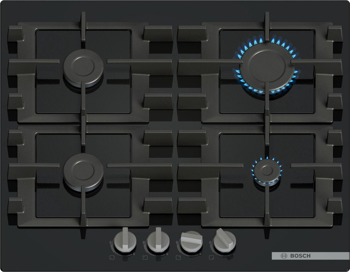Bosch serie 4 - placa de gas - negro - 590 mm - 520 mm