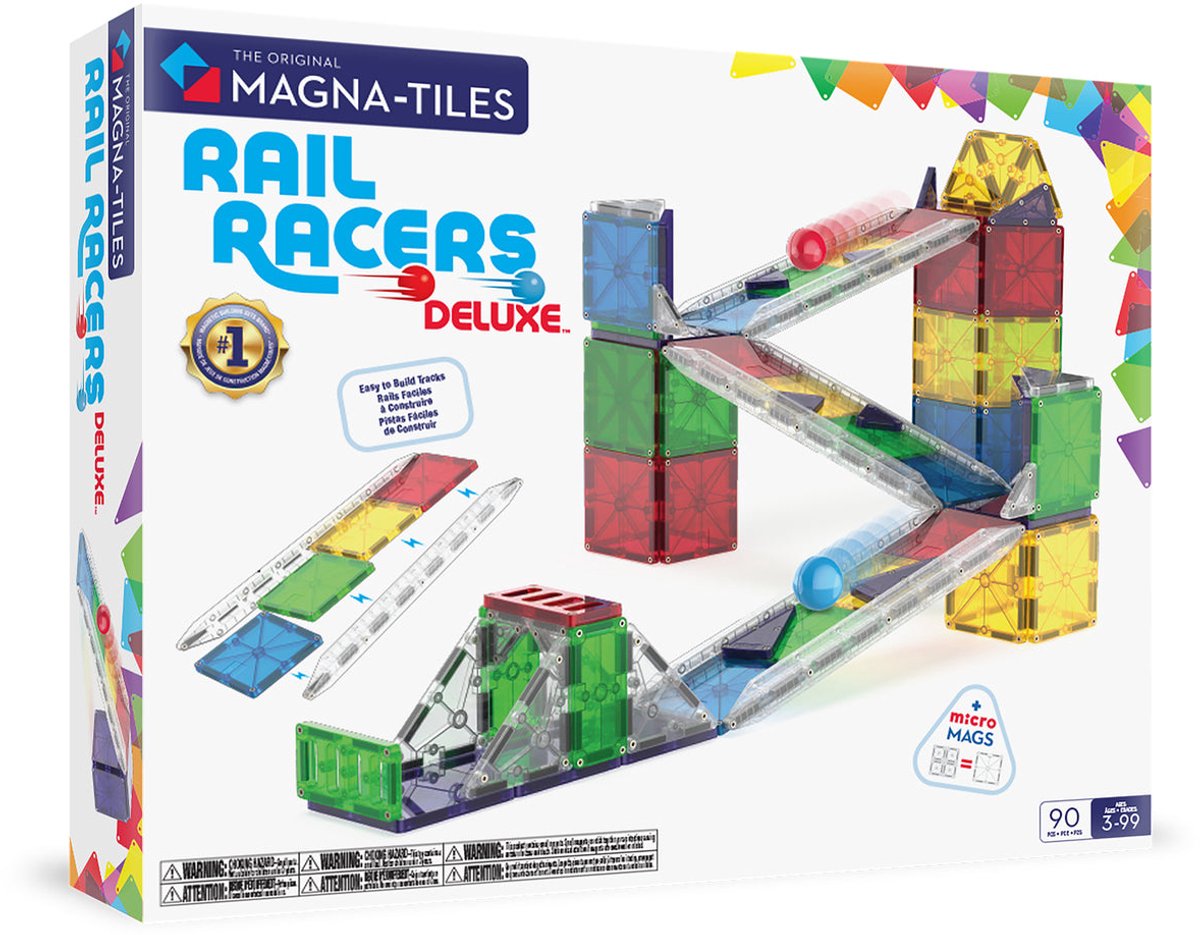 Magna piastrelle rail racers deluxe 90 pezzi