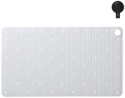 Sealskin ribb - non-slip bath mat 40x70 cm - white - including black hook