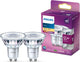 Foco LED de bajo consumo Philips - 50 w - gu10 - luz blanca cálida - 2 piezas - ahorra costes energéticos