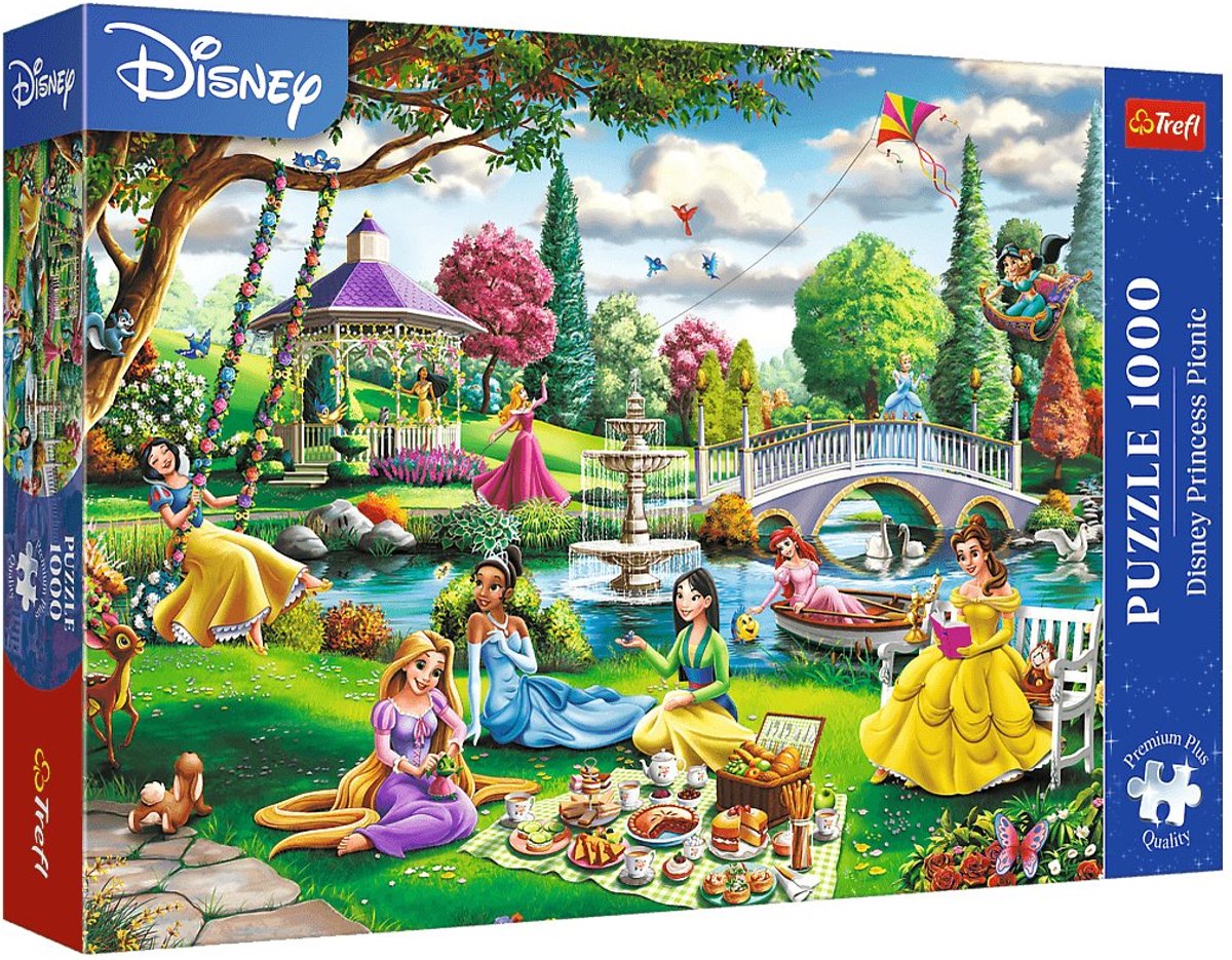 Puzzle Trefl 1000 pezzi Picnic delle principesse Disney - premium plus fsc.